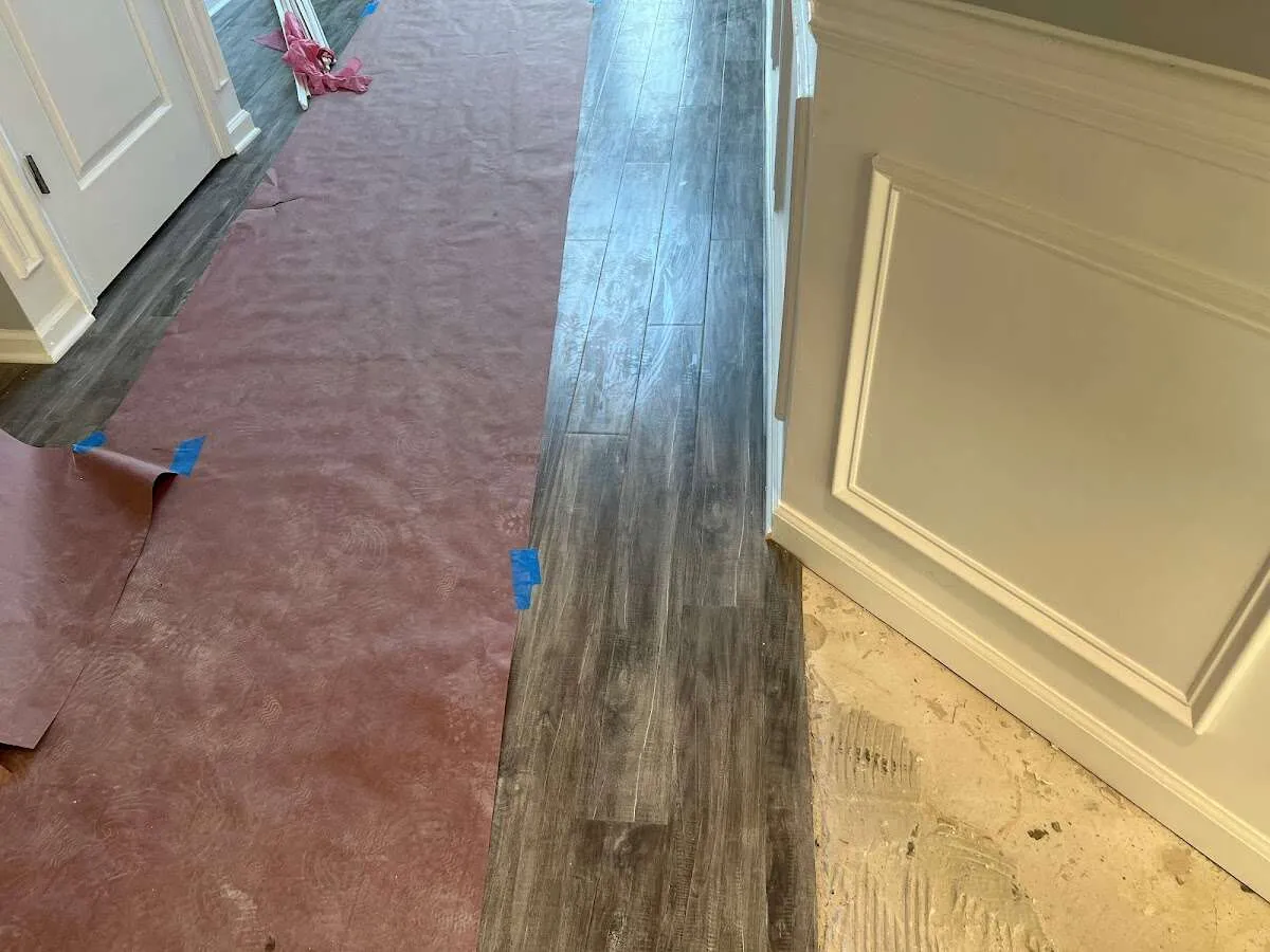 Completed marble shower restoration in Mebane